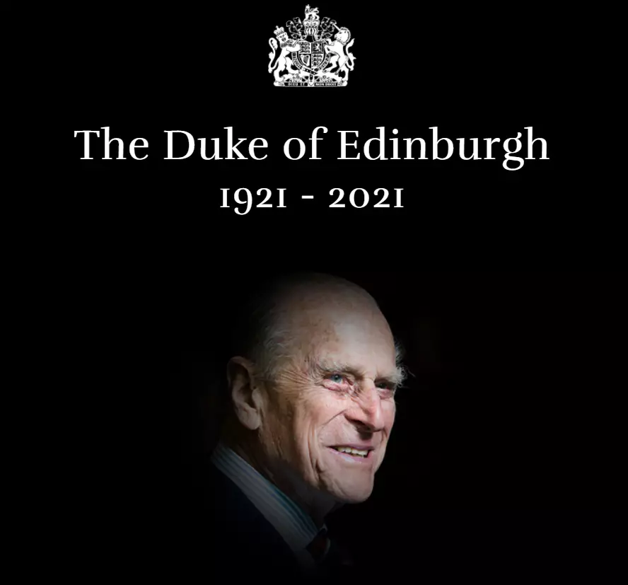 This tribute appears on the Royal Family's website (