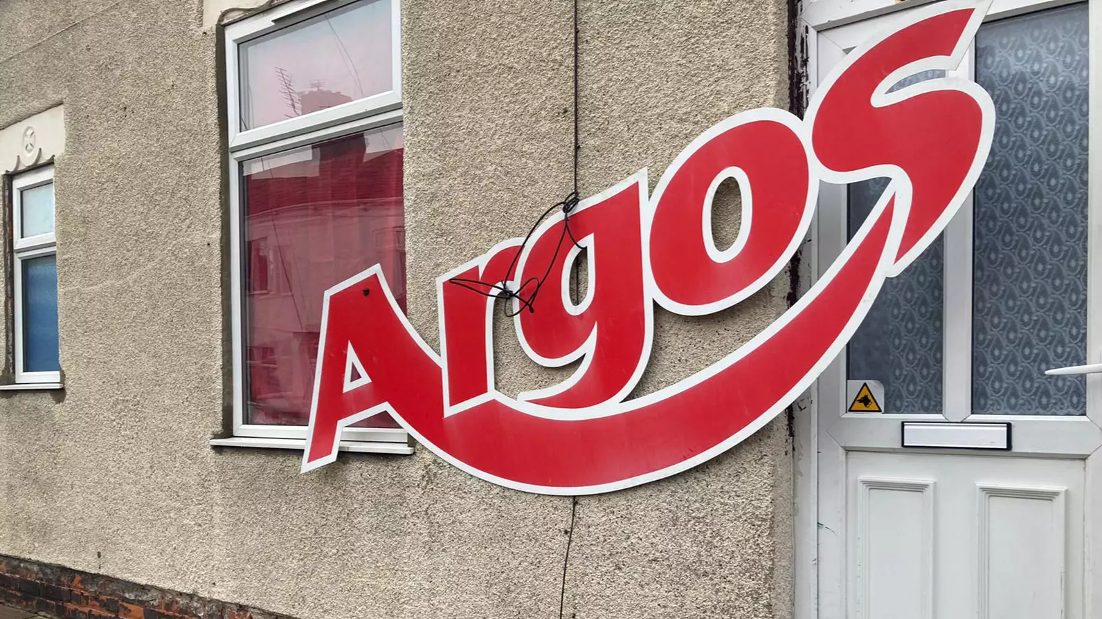 Man Shocked After Finding Huge Argos Sign Outside His House
