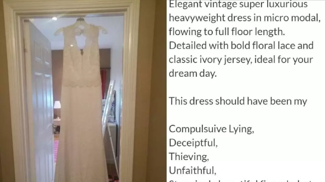 Jilted Fiance Sells His 'Cheating' Bride-To-Be's Wedding Dress Online To Pay For 'Hookers'
