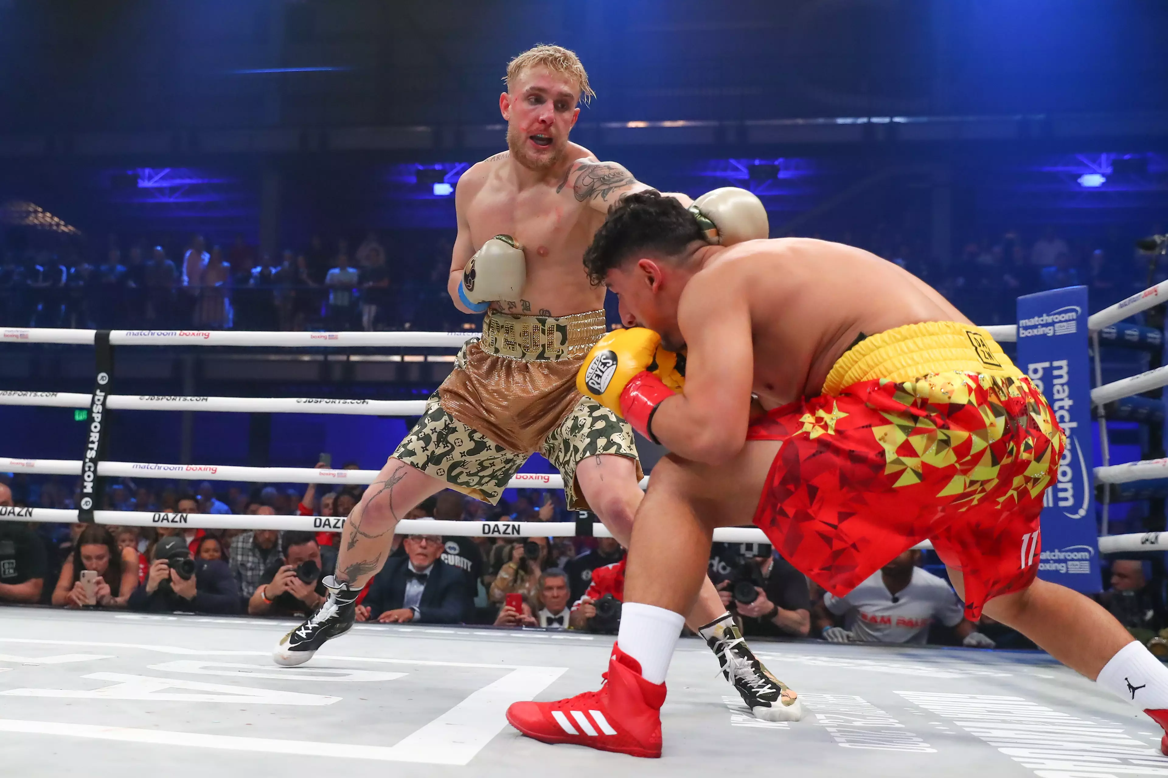 Jake Paul during his only previous professional boxing fight. Image: PA Images