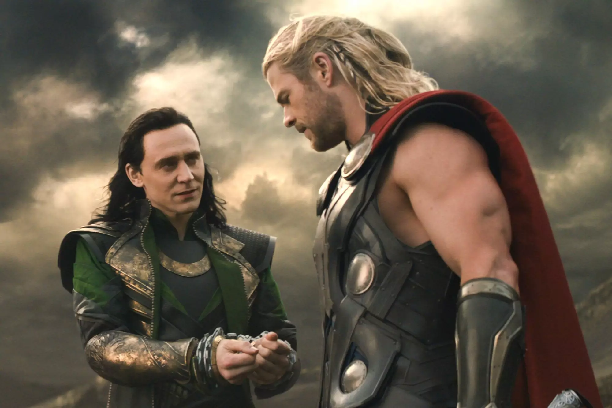 Hemsworth (right) as Thor.