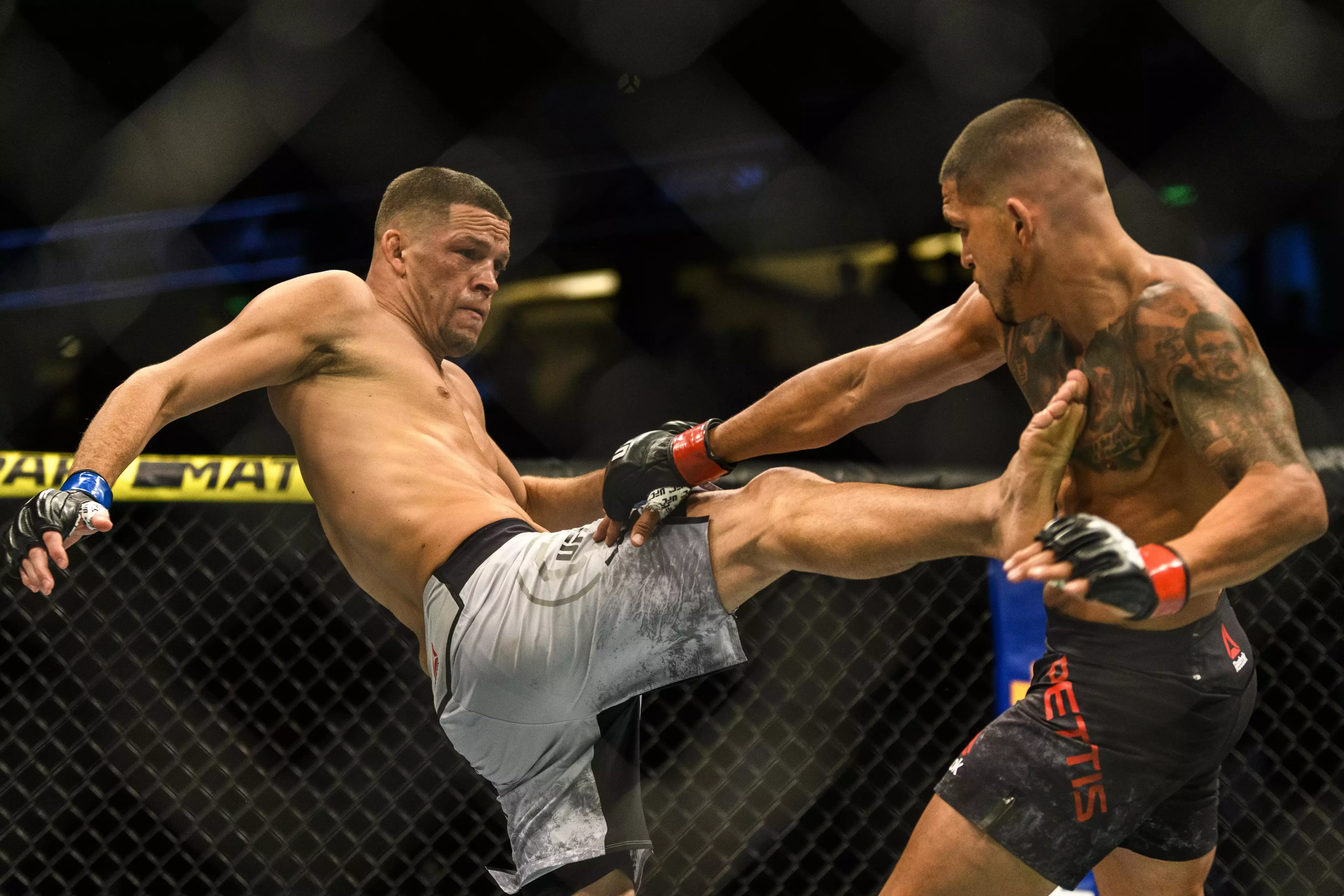 Nate Diaz made his comeback after three years and beat Anthony Pettis in Anaheim