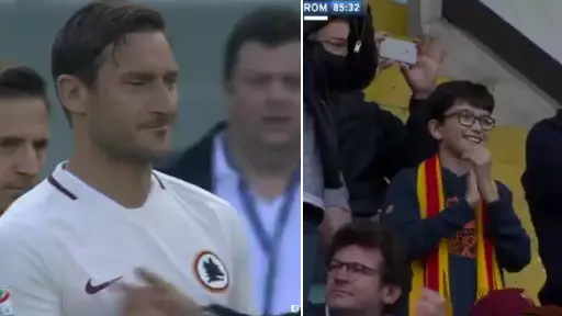 WATCH: The Smile On This Kids Face When He Sees Totti Is Priceless 
