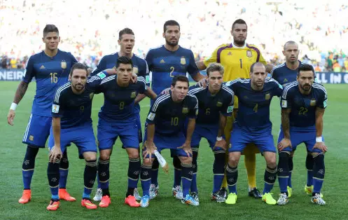 Argentina line up for the 2014 World Cup final. Image: PA