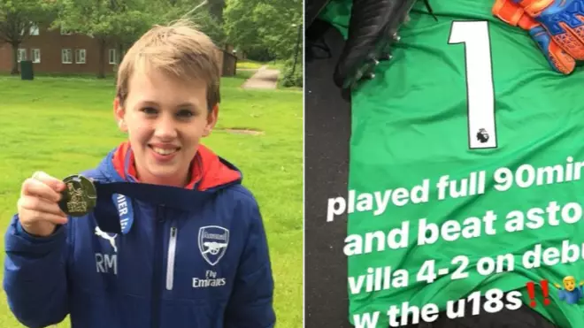 13 Year Old Remy Mitchell Makes Arsenal Under 18s Debut