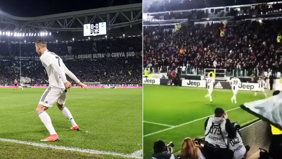 Entire Juventus Stadium Scream "SIUUUUUU" When Cristiano Ronaldo Celebrates vs SPAL