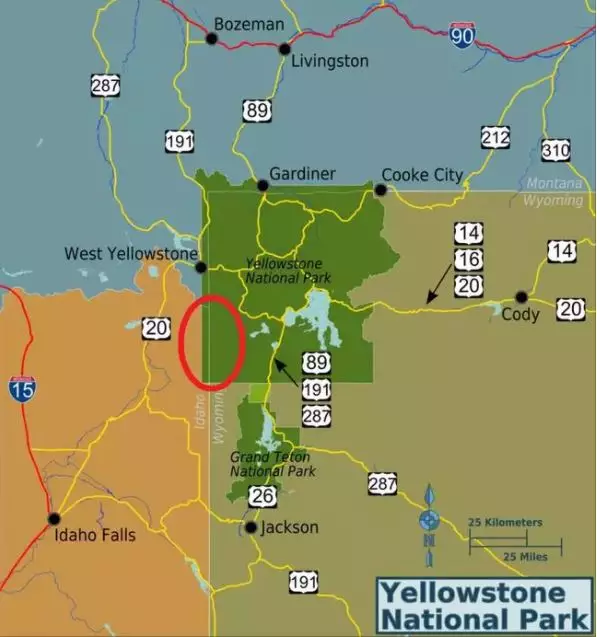 Yellowstone National Park comes under federal jurisdiction but crosses over three states.