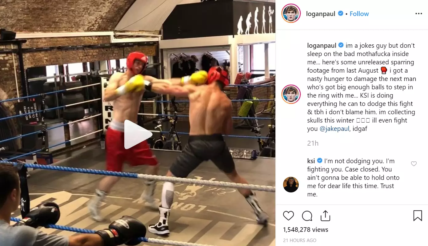 Logan Paul and KSI seem keen to have a rematch.