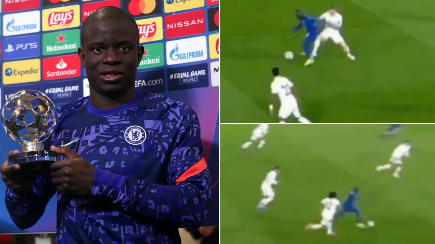 Compilation Of N'Golo Kante's Masterclass Against Real Madrid Proves He Is A Cheat Code
