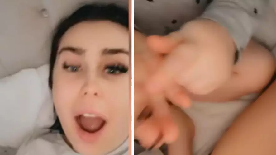 Mum Captures Painful Moment Baby Rips Out Lash Extensions