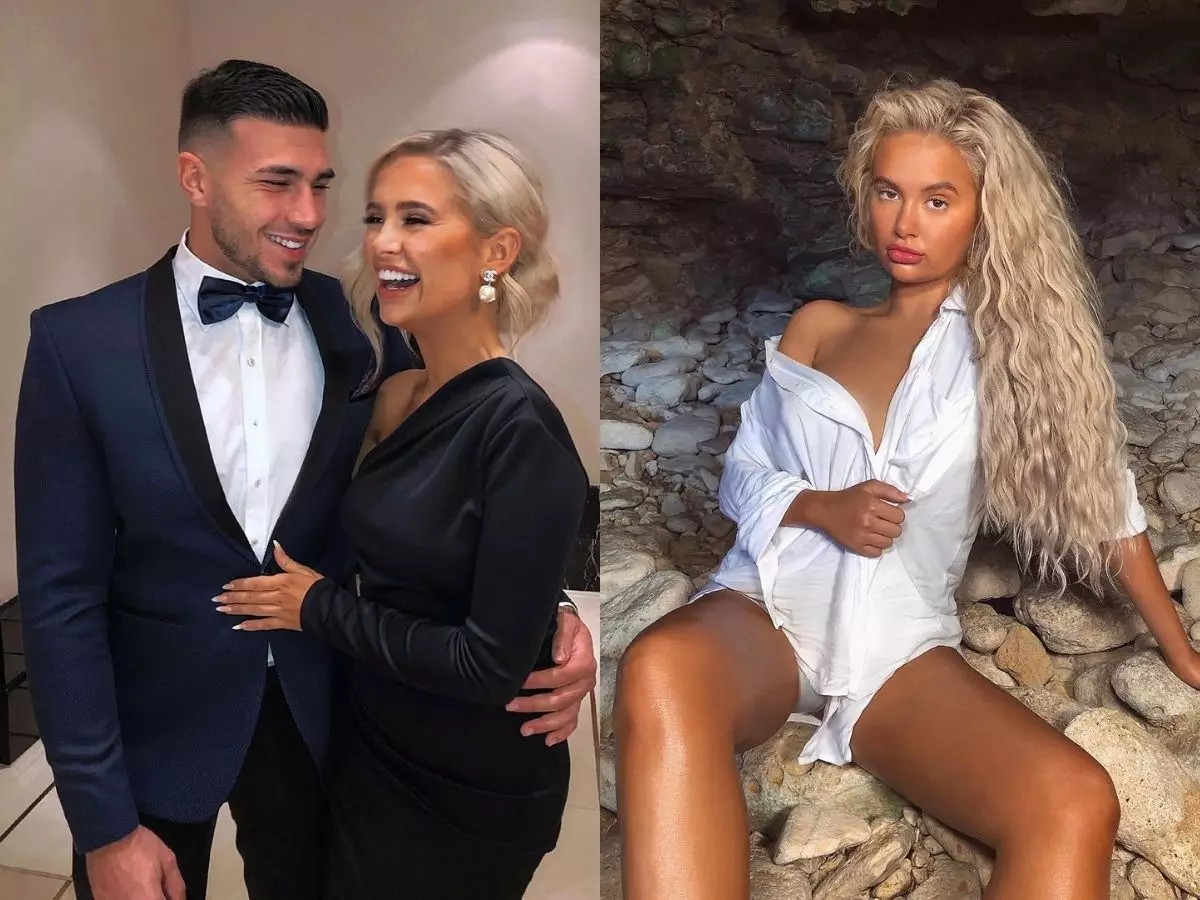 Love Island's Moll-Mae and Tommy are still together (left). Filter by Molly-Mae (right) '