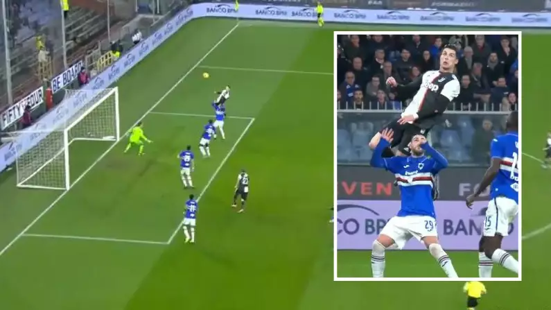 Cristiano Ronaldo Puts Juventus Ahead With Incredibly Leaping Header