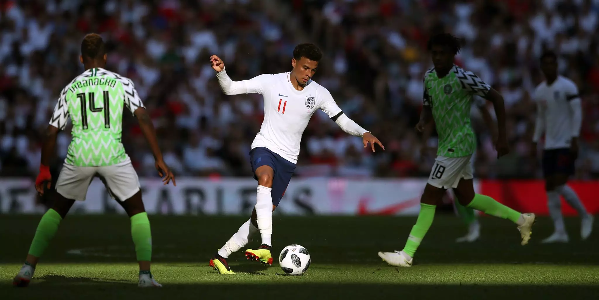 Alli in action for England. Image: PA
