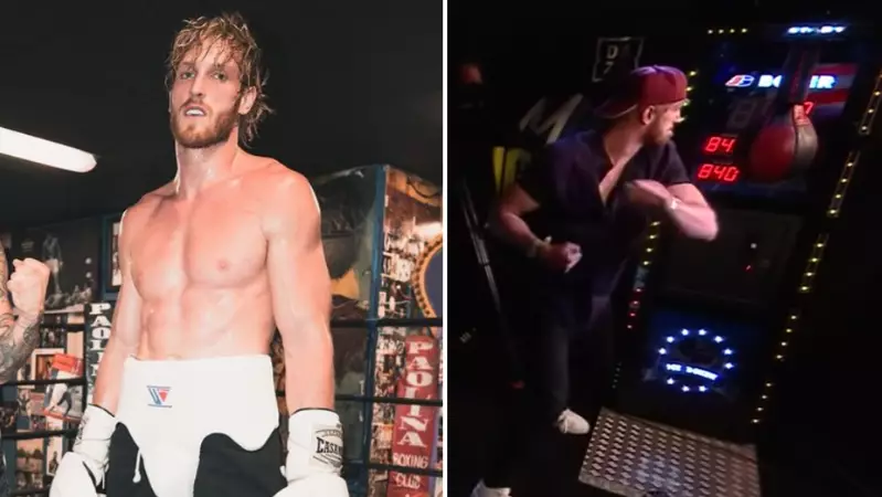 Logan Paul Beats Punch Machine Record With A Powerful Right Hand
