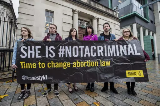 Abortion campaigners in Northern Ireland.