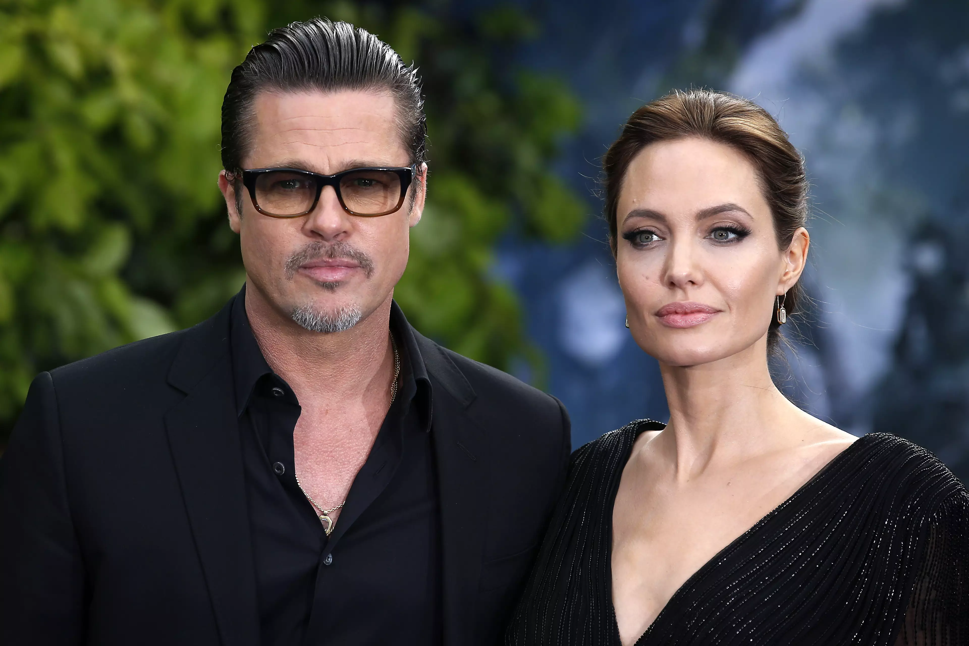 Angelina Jolie and Brad Pitt and the premiere of Maleficent in 2014. (