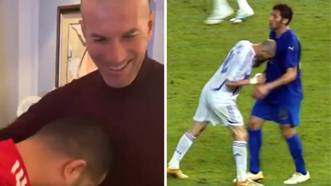 Almeria Owner Hilariously Gives Zinedine Zidane The 'Materazzi Headbutt'