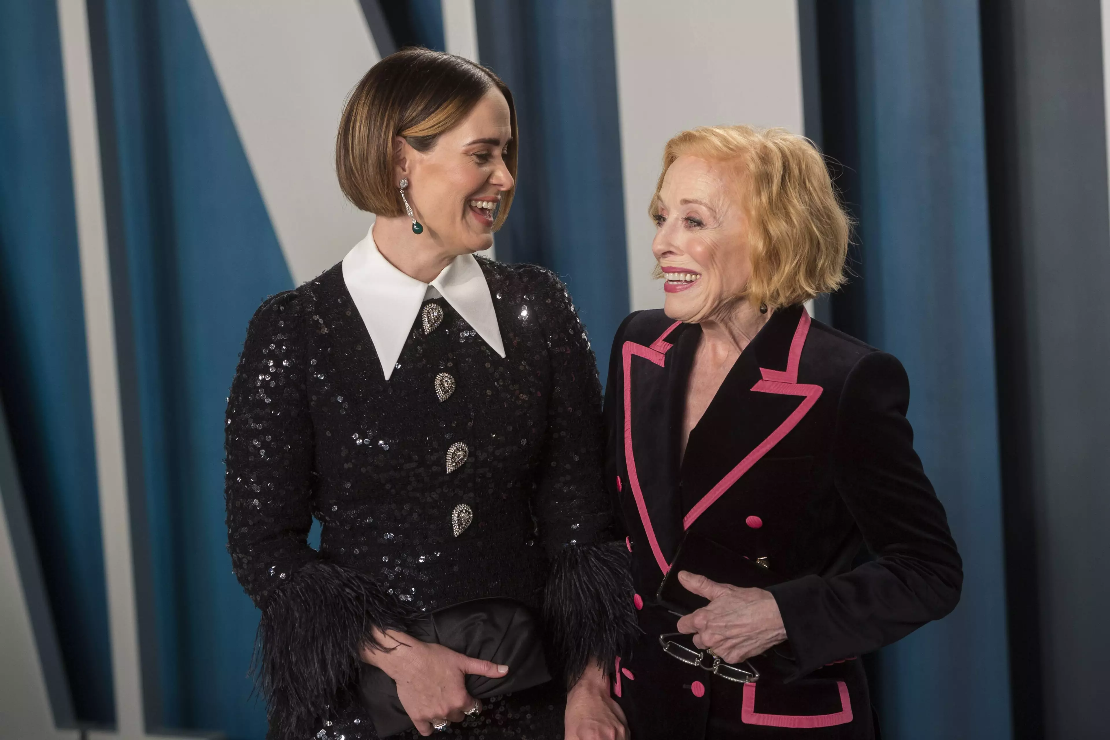 Sarah Paulson with her girlfriend Holland Taylor.