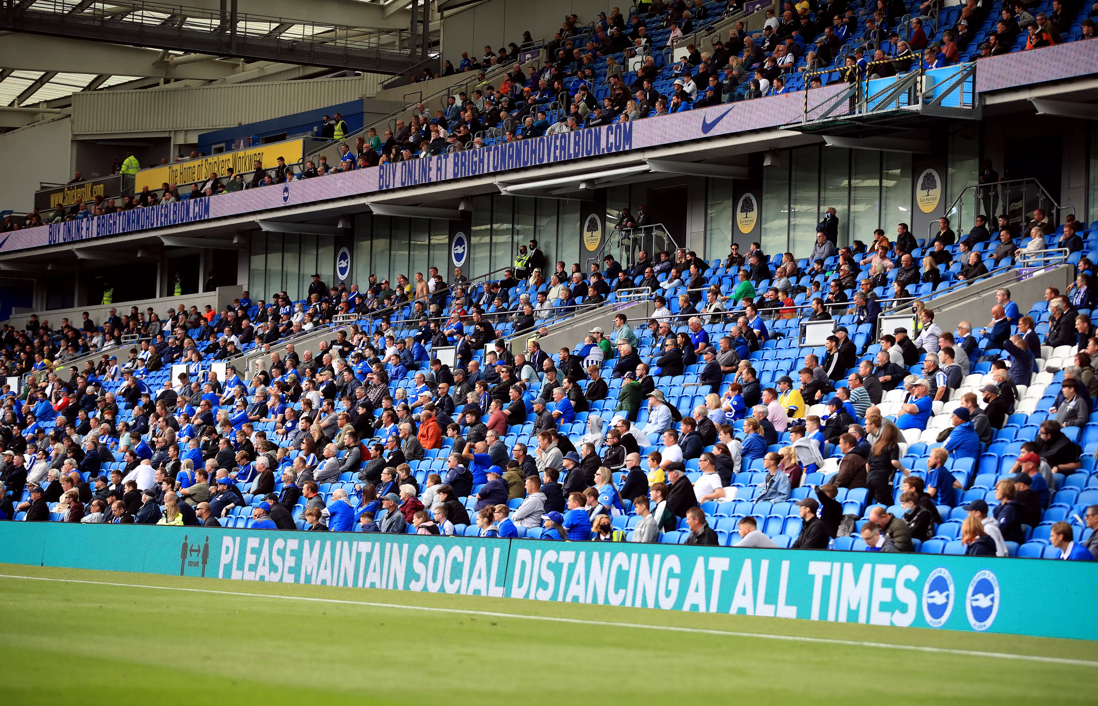 Chelsea and Brighton had fans at their friendly in August. Image: PA Images