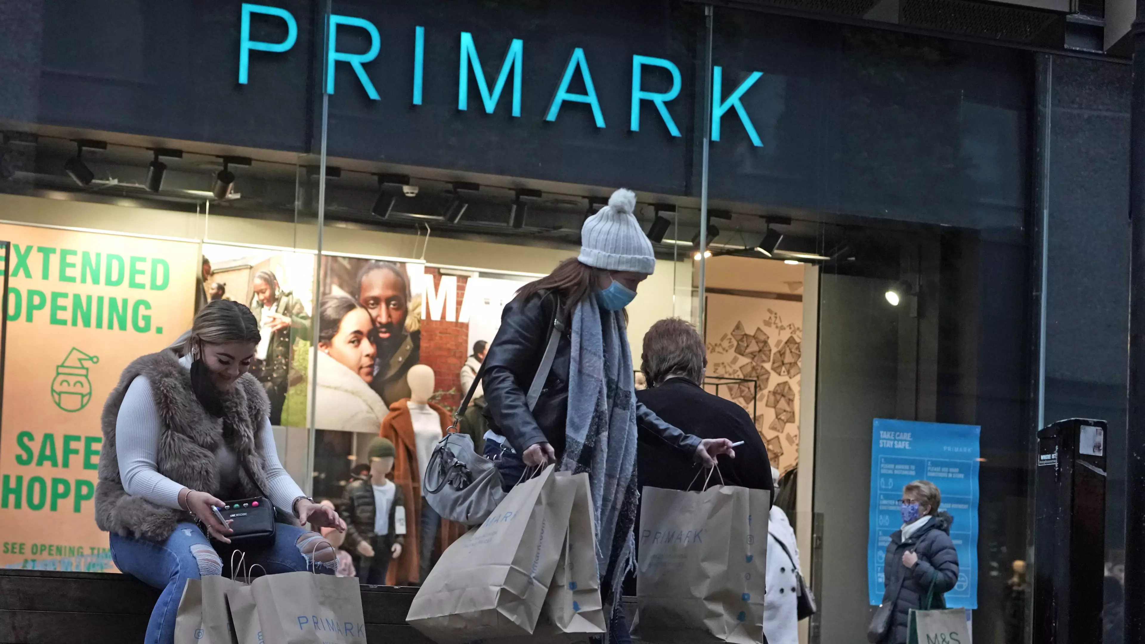 People Queue Outside Primark From Early Hours On First Day Of Reopening