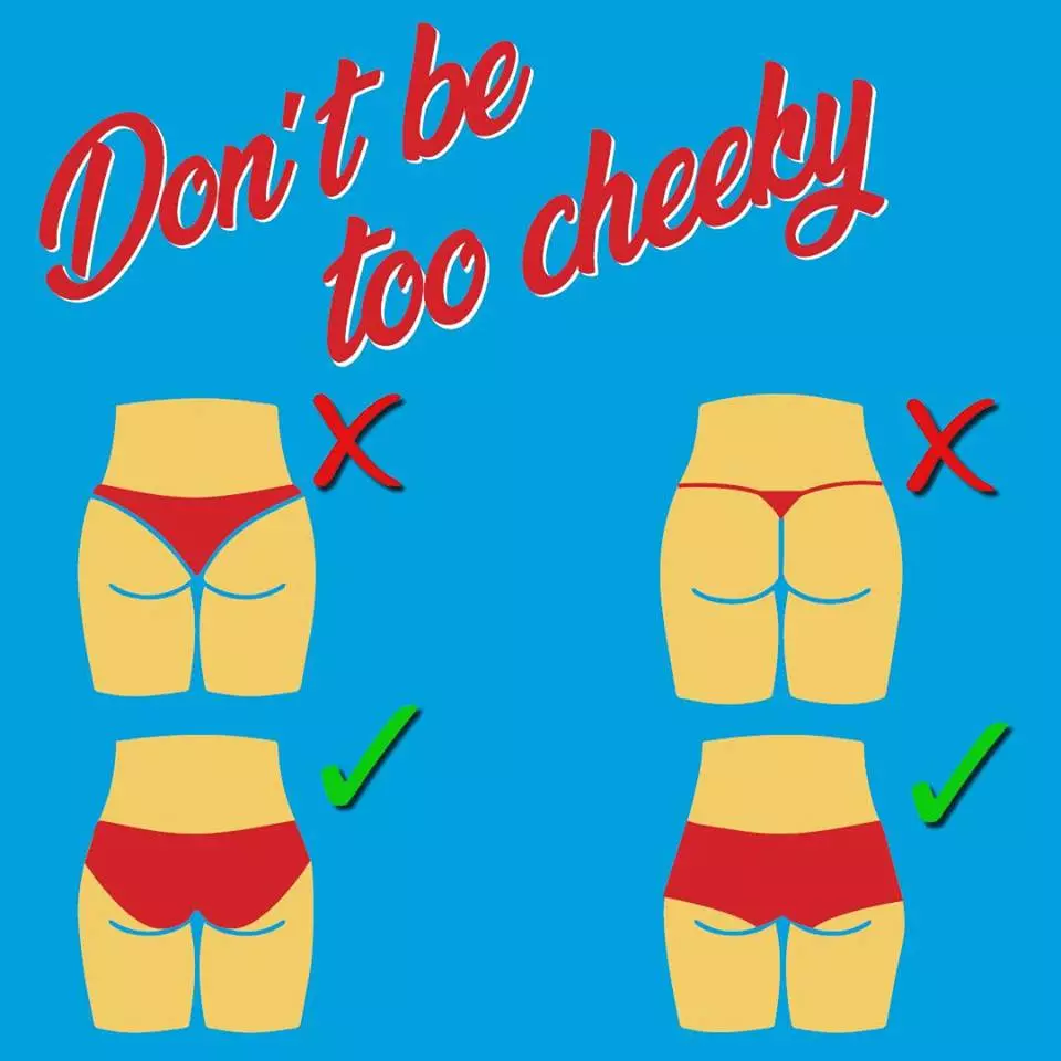 The 'Don't be too cheeky' notice posted on Adventure World's Facebook group. (