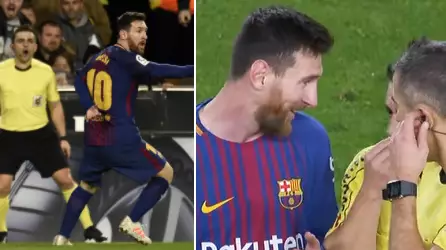 What Lionel Messi Said To The Referee After Disallowed Goal Against Valenica