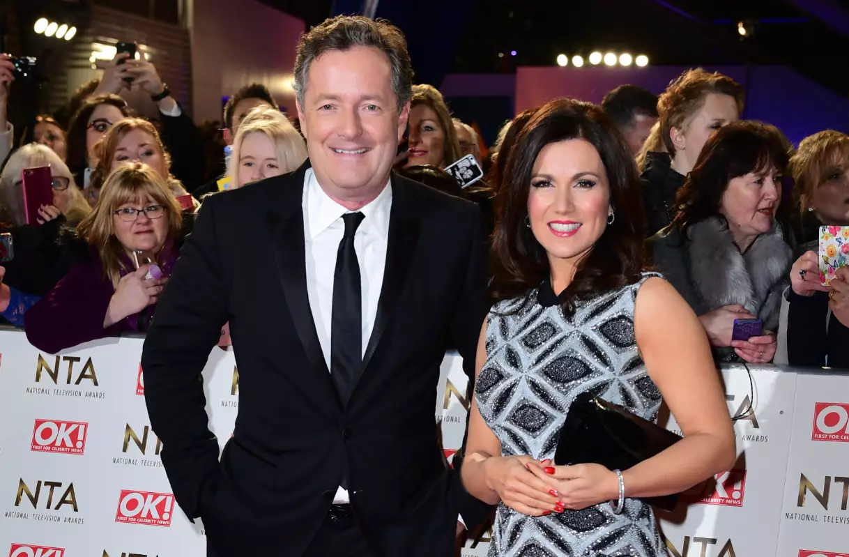 Piers Morgan and Susanna Reid at the National Television Awards 2017.