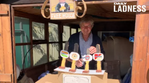 Woman Builds Pop-Up Pub In Garden So Dad Can Celebrate His Birthday During Lockdown