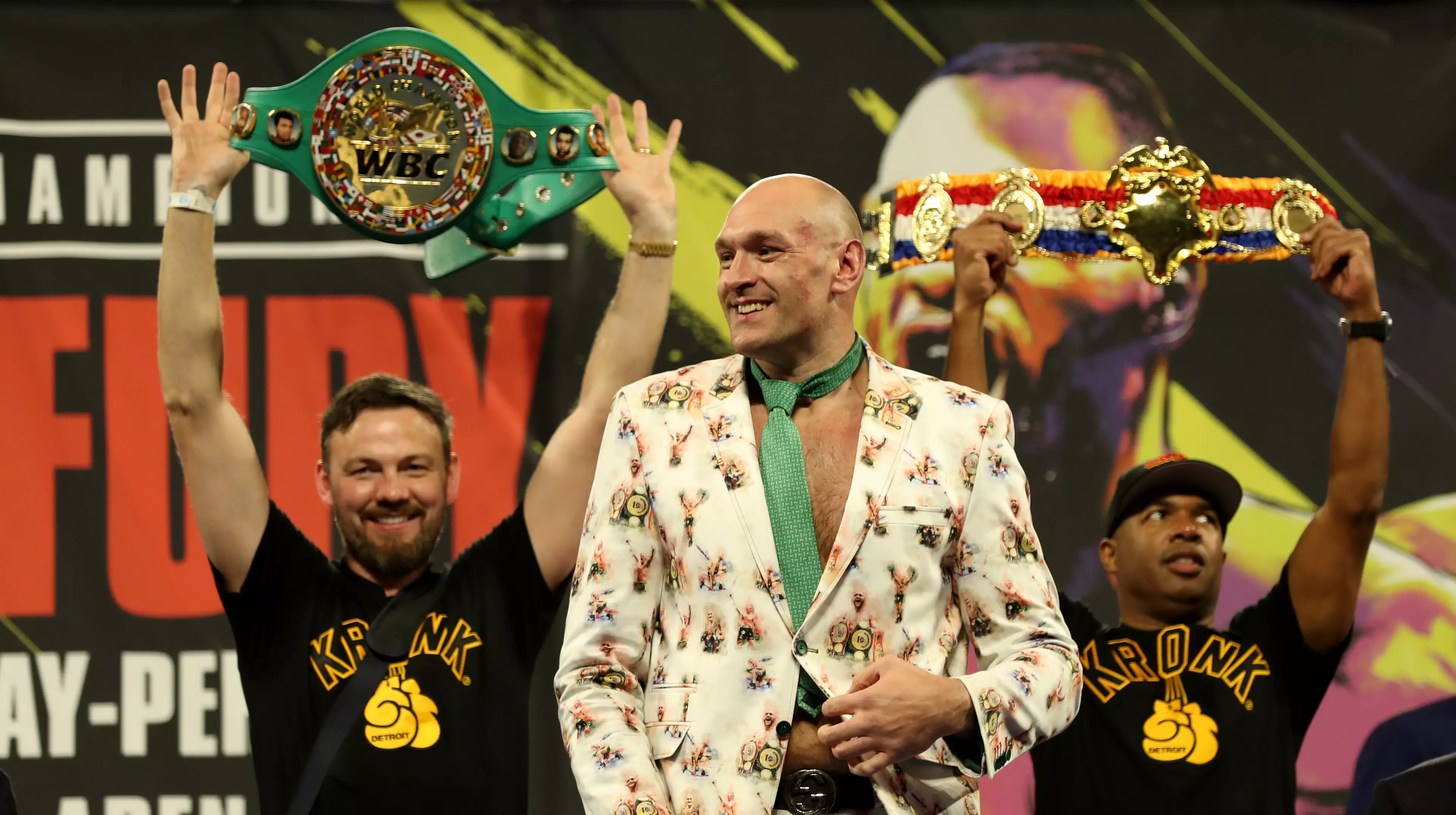 Fury after last night's victory over Deontay Wilder. (Image