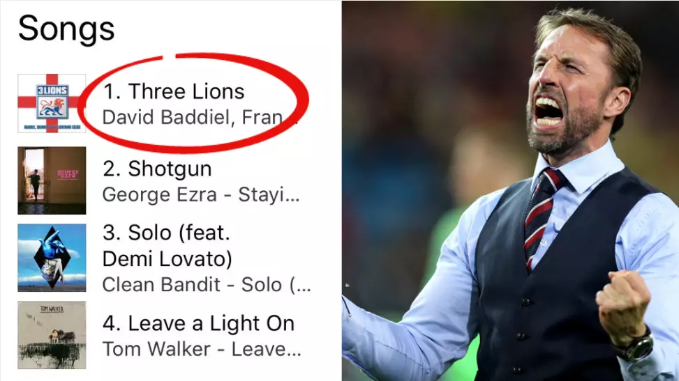 'Three Lions' Is Heading For Number One In UK Music Charts 