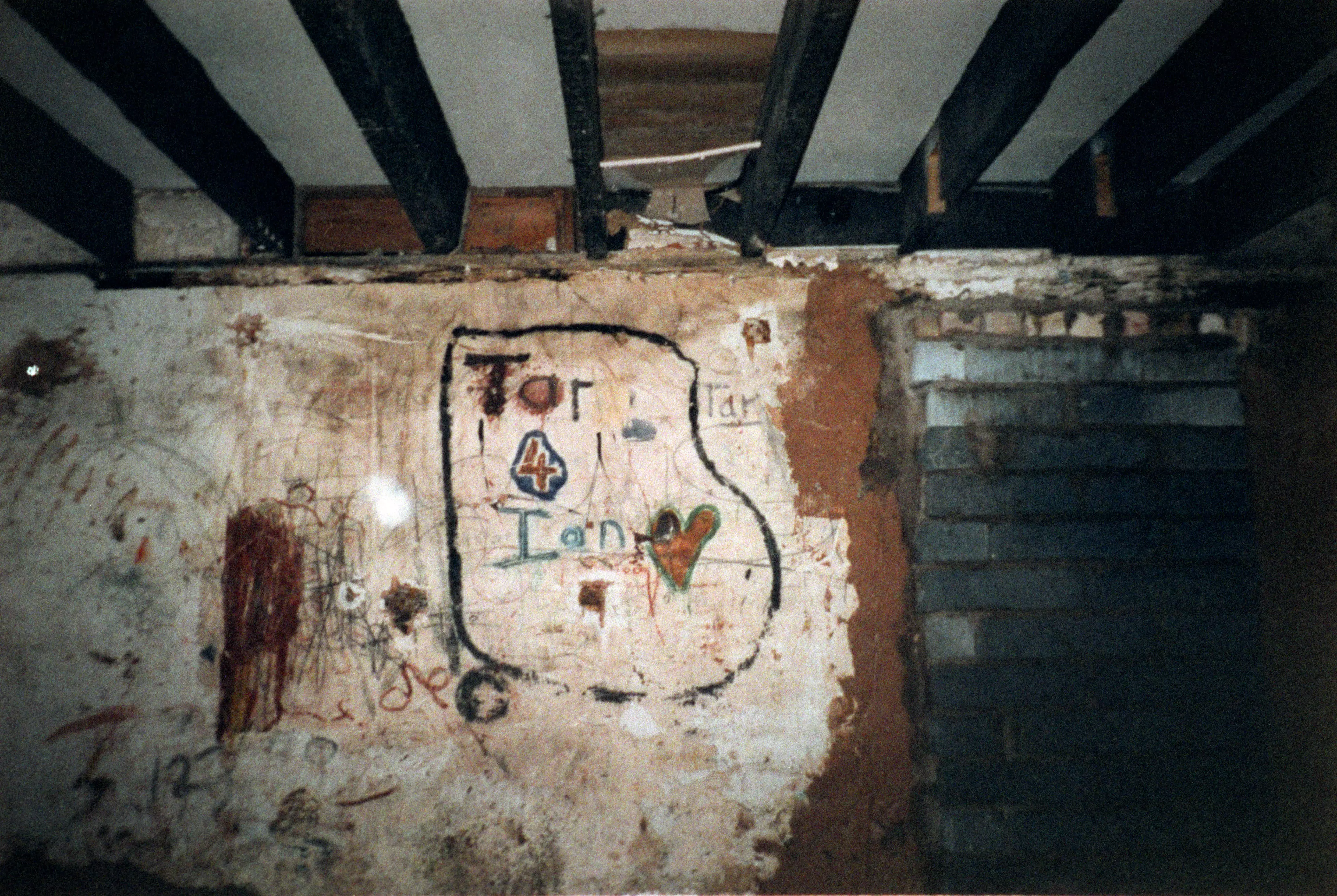 The basement of the West's home on Cromwell Street, in Gloucester.