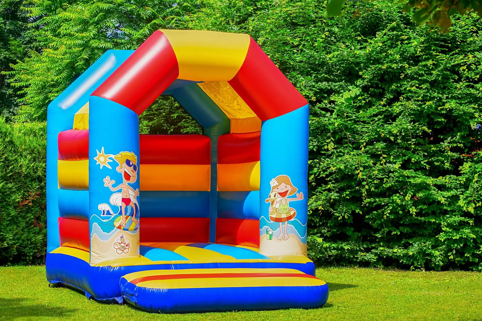 Who wouldn't want a bouncy castle in their back garden? (