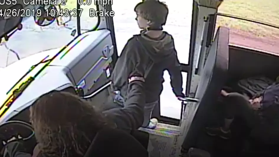 Hero Bus Driver Stops Pupil From Getting Hit By Car 
