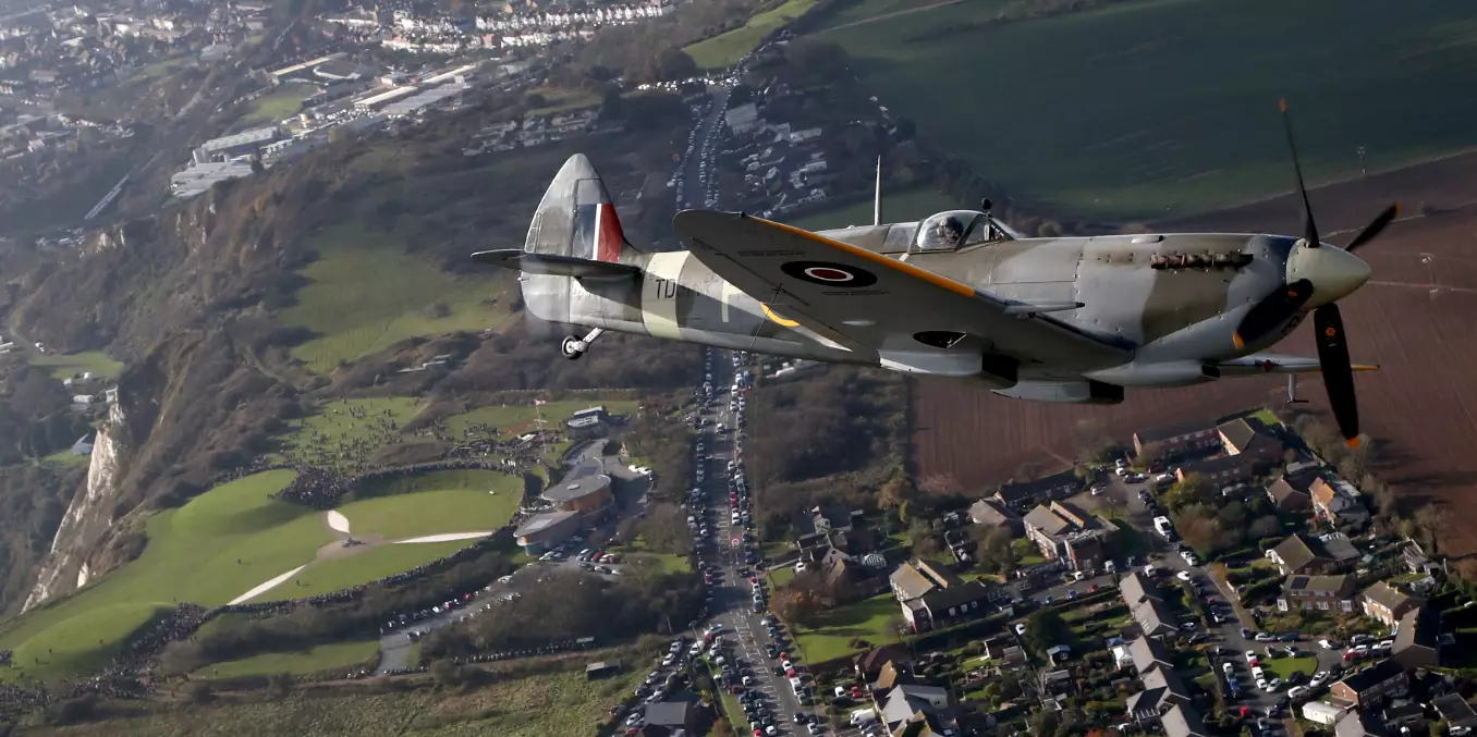 A WWII-era spitfire.