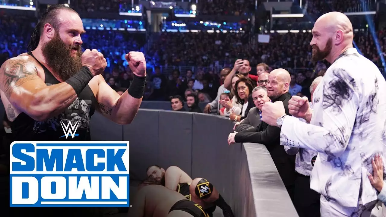 Tyson Fury Confronts Braun Strowman At WWE Smackdown Event In Los Angeles