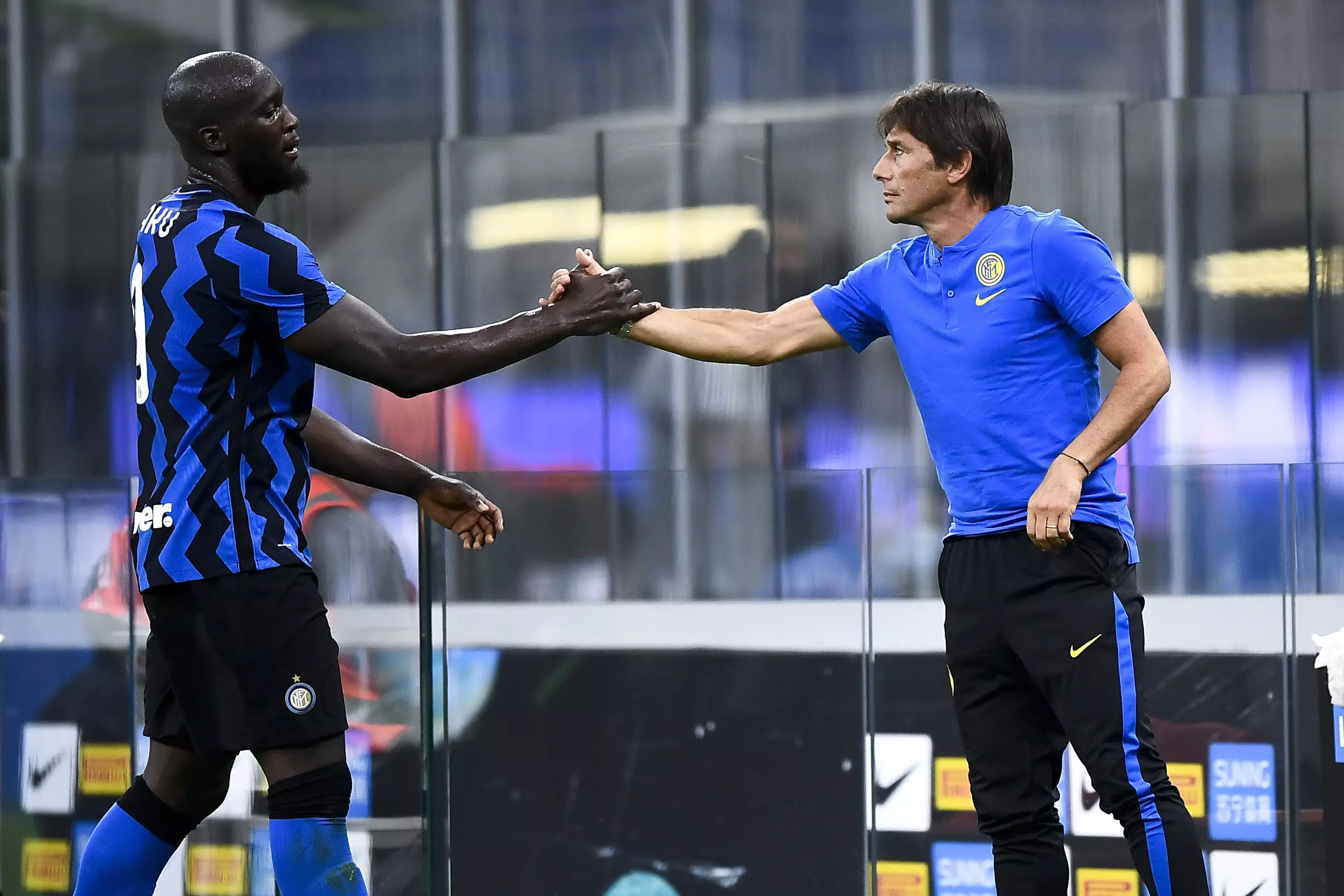Conte and Lukaku now work together with Inter. Image: PA Images