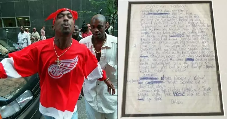Original Handwritten Tupac Lyric Sheet Is Available For An Insane Amount Of Money