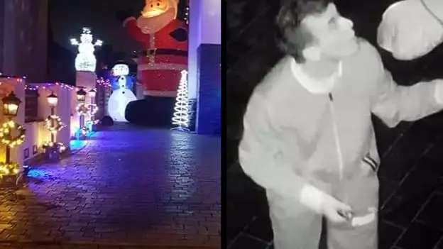 Man Captured On CCTV Performing Sex Acts On Inflatable Christmas Decorations