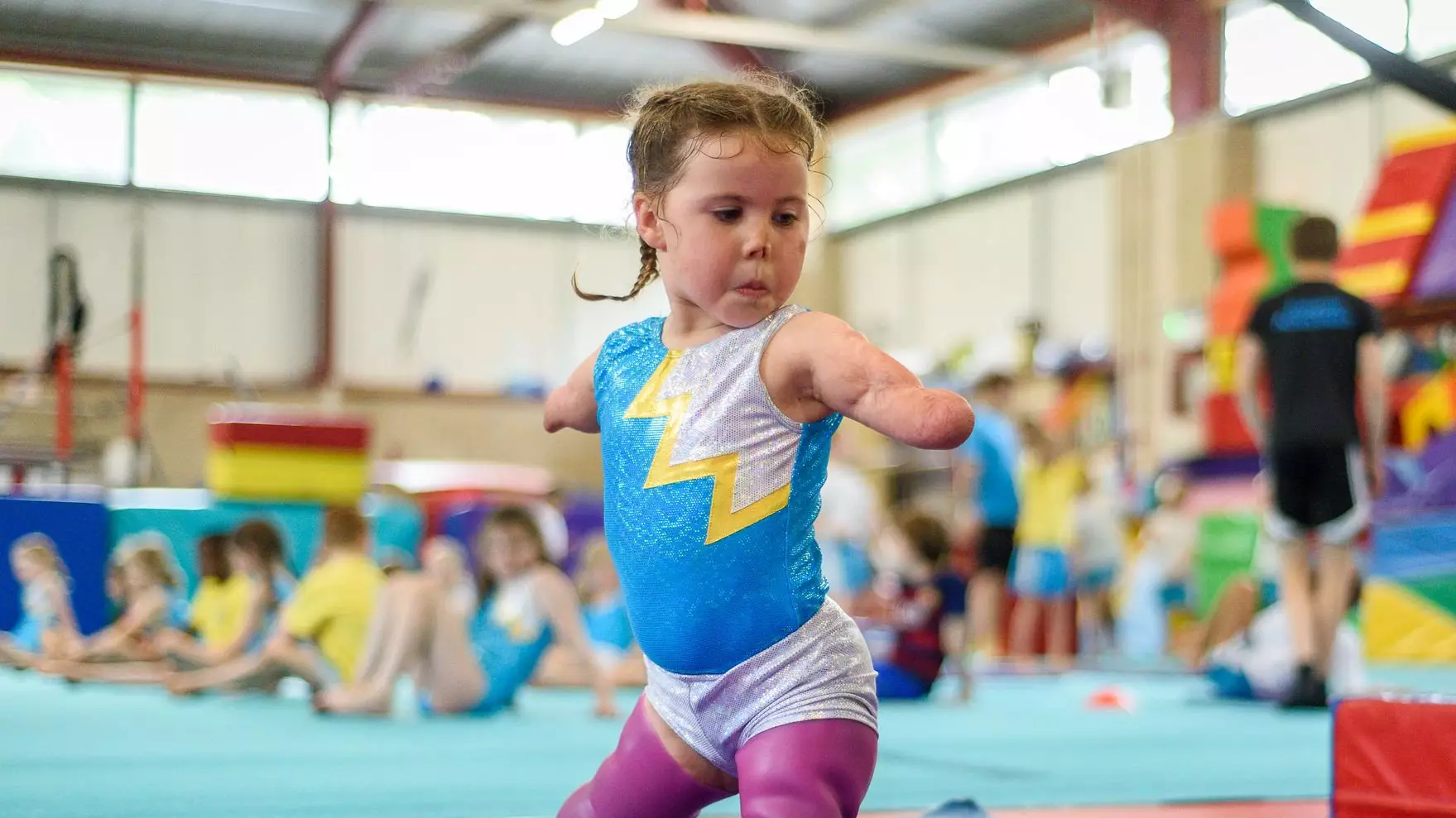 Five-Year-Old Becomes Gymnastics Star After Losing All Four Limbs To Meningitis