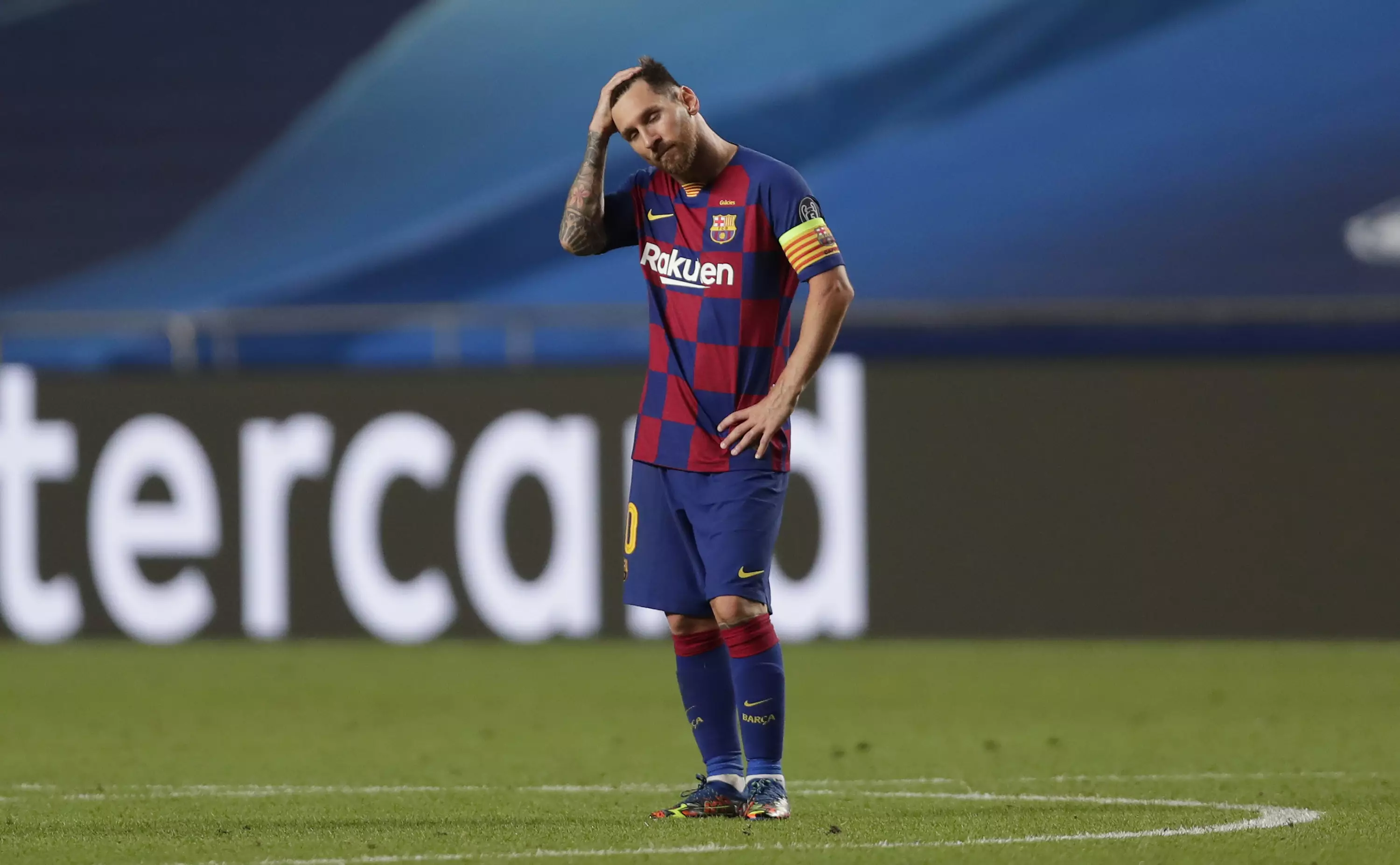 Messi looked likely to leave after the 8-2 Champions League loss to Bayern Munich. Image: PA Images