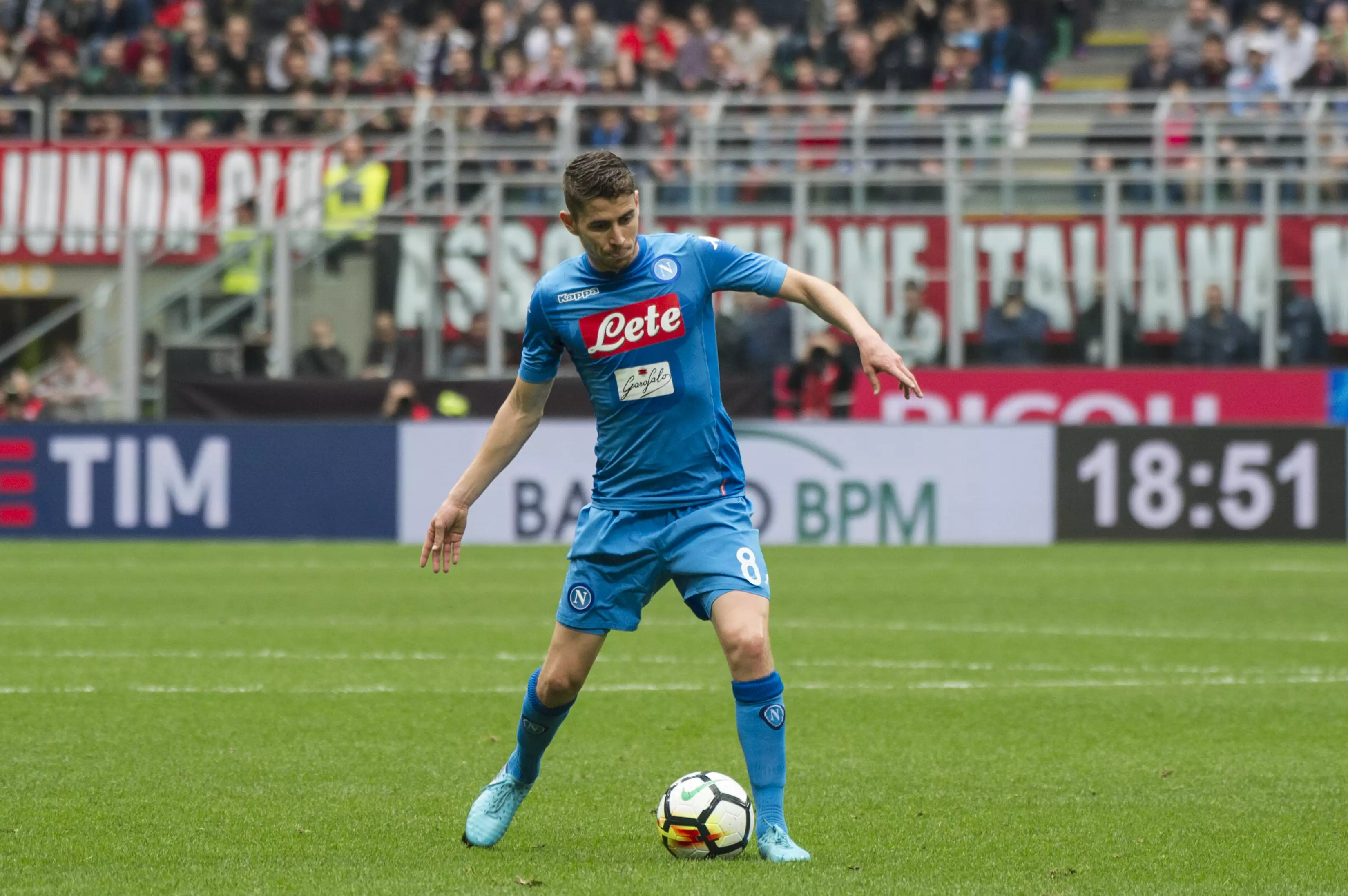 Jorginho in action for Napoli. Image: PA