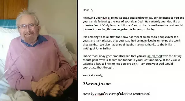 David Jason Sends Letter To Family Of Man Having 'Only Fools & Horses' Themed Funeral