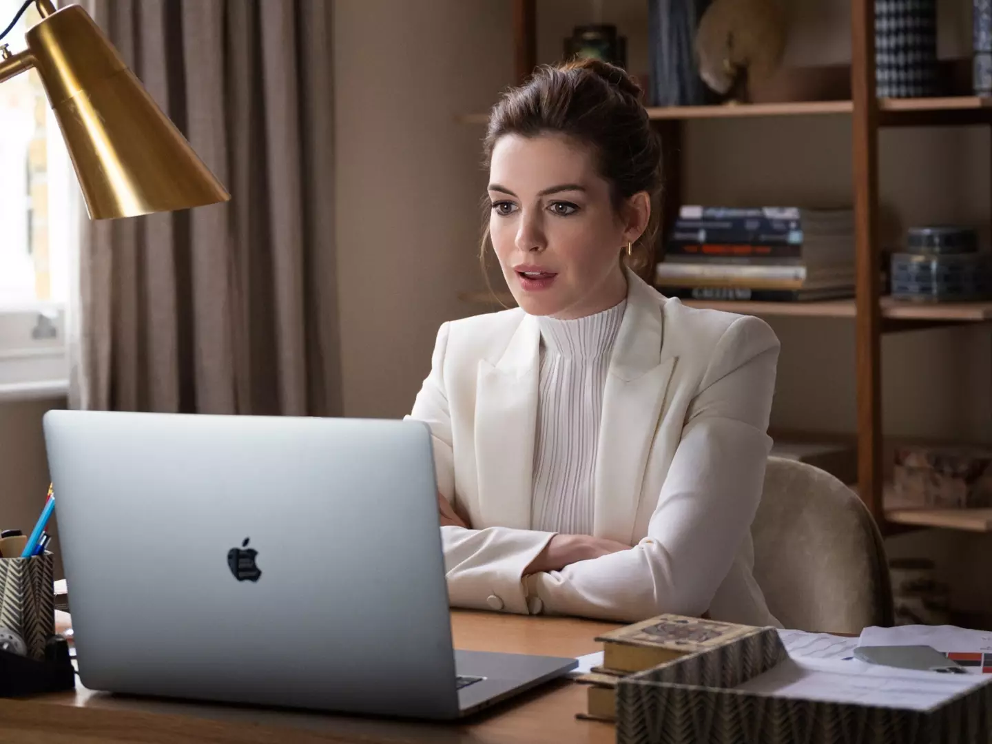 Anne plays fashion exec Linda In Locked Down (