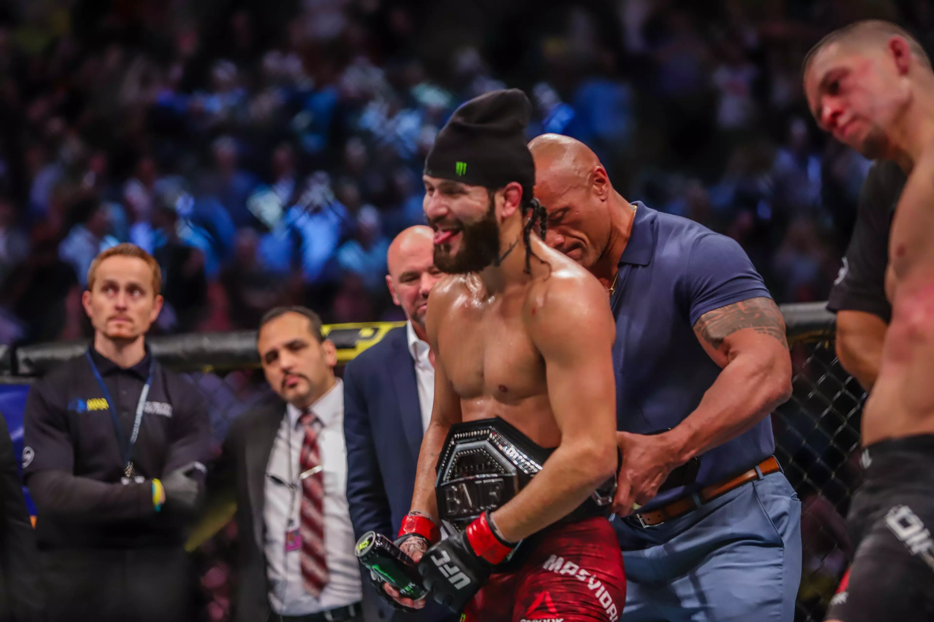 Masvidal beat Nate Diaz last year to become BMF champion. Image: PA Images