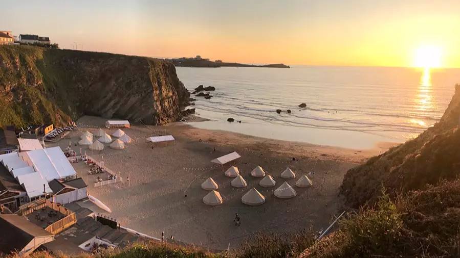 A Cornish Beach Has Been Transformed Into A Camp Site
