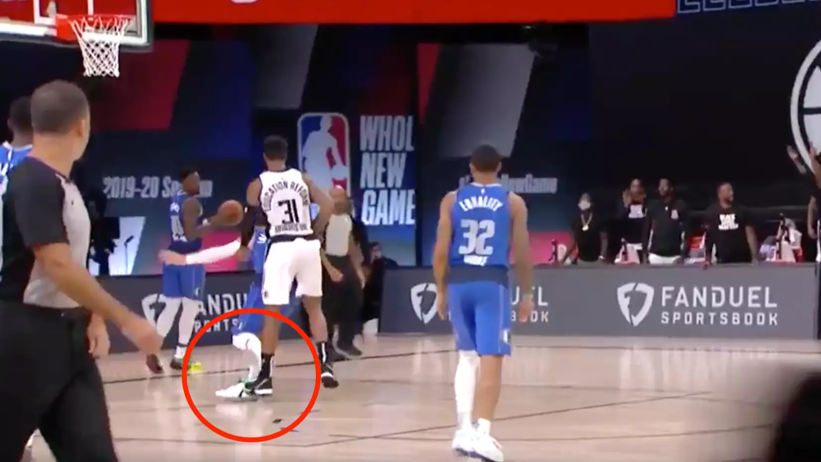 Fans on Twitter Are Convinced Marcus Morris Intentionally Stepped On Luka Doncic's Injured Ankle