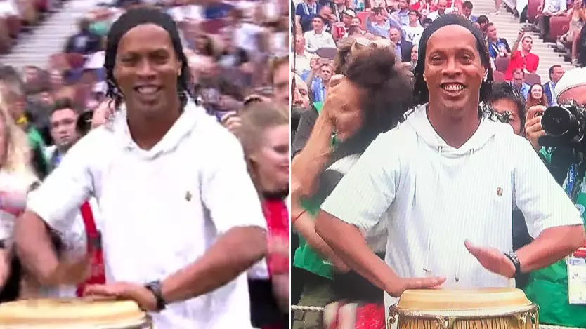 Ronaldinho Upstages Will Smith With Cameo On The Drums During World Cup Closing Ceremony
