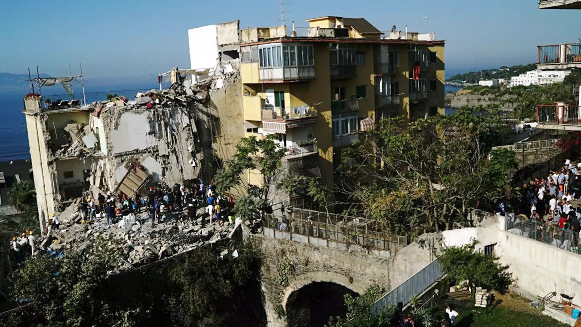 Eight Feared Trapped After Building Collapses In Naples