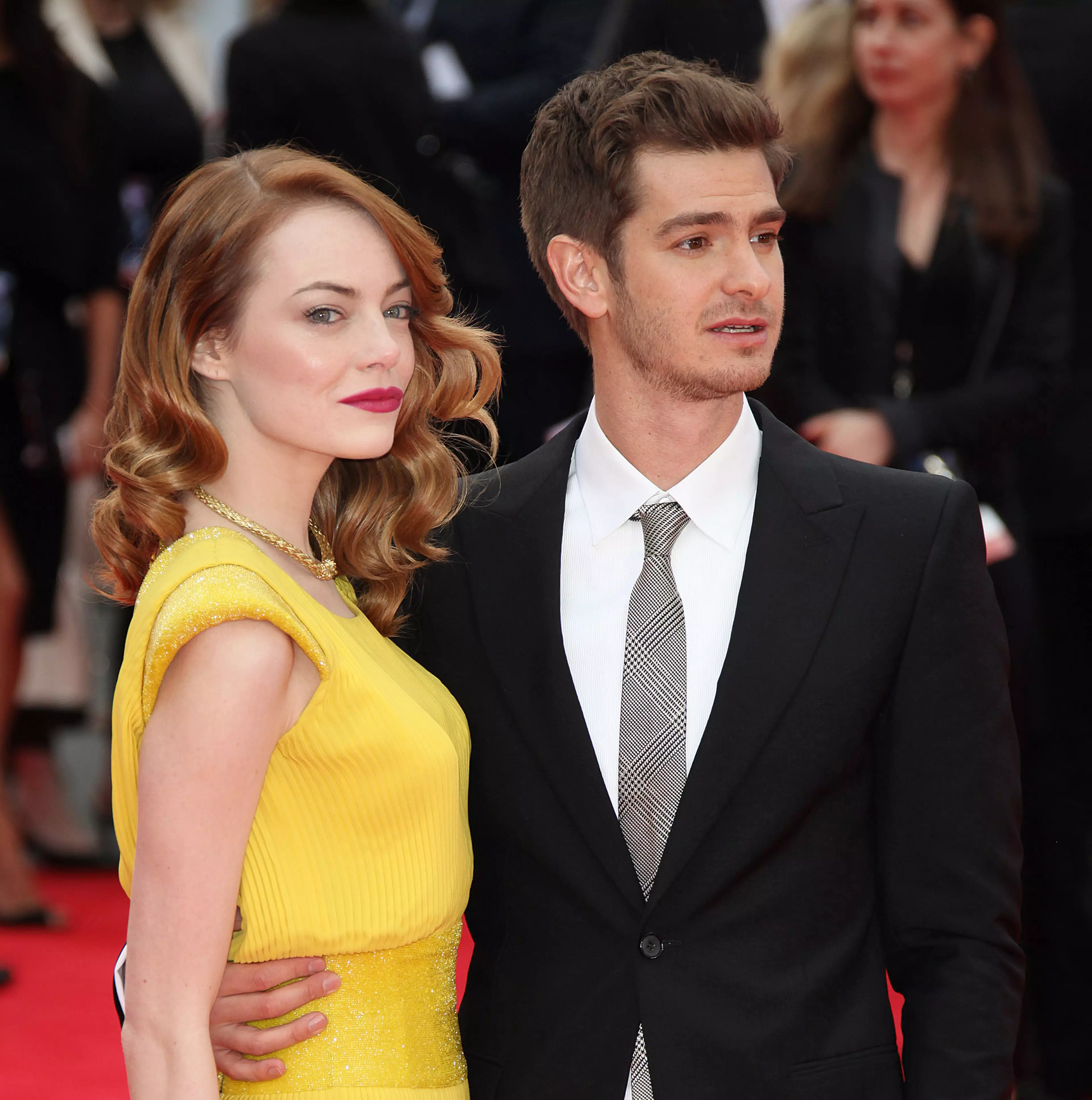 Emma Stone previously dated Andrew Garfield (