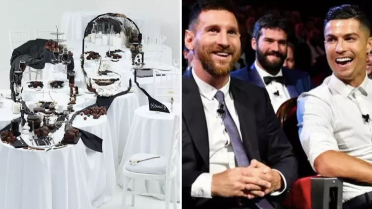 Messi And Ronaldo 3D Art Made Of Food And Restaurant Equipment Goes Viral